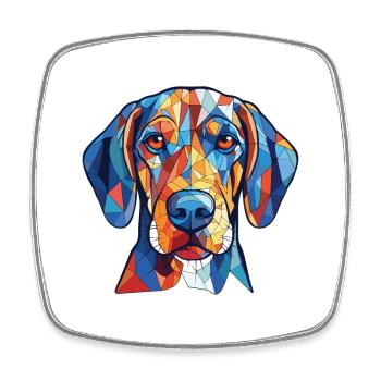 American Blue Gascogne Hund Rasse Aquarell - Viereckiger Kühlschrankmagnet - Weiß - Vorne