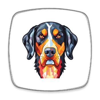Appenzeller Sennenhund Hunderasse Aquarellglas - Viereckiger Kühlschrankmagnet - Weiß - Vorne