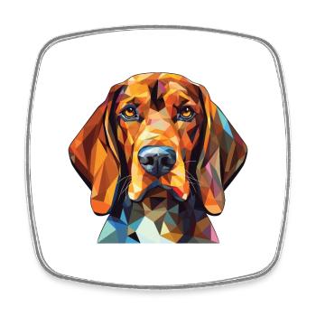 Amerikanisch Englisch Coonhound Hunderasse Aquarell - Viereckiger Kühlschrankmagnet - Weiß - Vorne