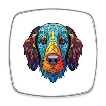 Armenian Gampr Dog Breed Watercolor Illustration - Square fridge magnet - white - Front