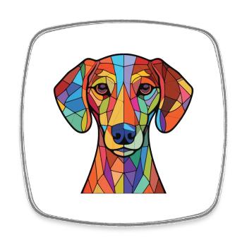 Azawakh chien race coloré aquarelle Illustration - Magnet carré - blanc - Devant