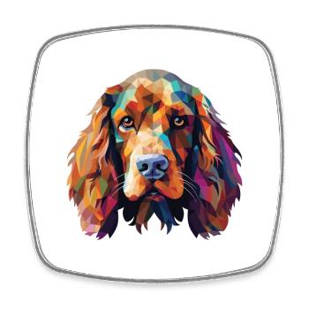 American Cocker Spaniel chien race aquarelle verre - Magnet carré - blanc - Devant