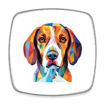 Beagle Harrier Dufthund Hunderasse Aquarell - Viereckiger Kühlschrankmagnet - Weiß - Vorne