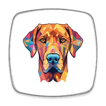 Rhodesian Ridgeback chien race aquarelle colorée - Magnet carré - blanc - Devant