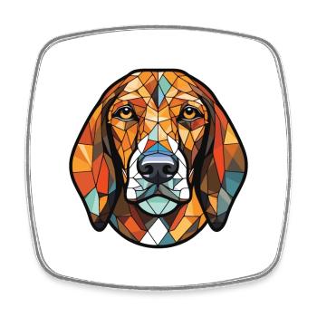 Bosnischer rauer Jagdhund Hunderasse Aquarell - Viereckiger Kühlschrankmagnet - Weiß - Vorne