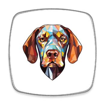 Burgos Pointer chien race aquarelle Illustration - Magnet carré - blanc - Devant
