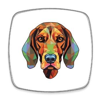 Schwarzwälder Hund Rasse Buntes Aquarell - Viereckiger Kühlschrankmagnet - Weiß - Vorne