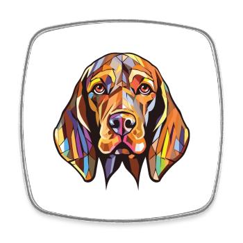 Bracco Italiano race chien aquarelle illustration - Magnet carré - blanc - Devant