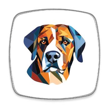 Braque Dauvergne Dog Breed Watercolor Illustration - Square fridge magnet - white - Front