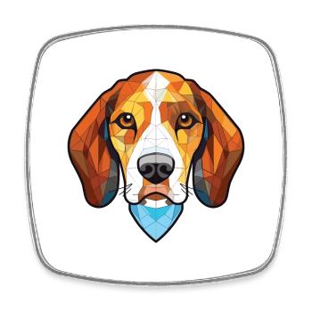 Kanarischer Warren Hund Hunderasse Aquarellglas - Viereckiger Kühlschrankmagnet - Weiß - Vorne
