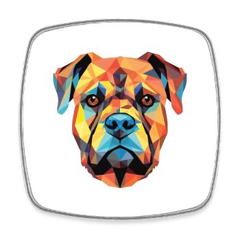 Cane Corso Dog Breed Watercolor Glass Illustration - Square fridge magnet - white - Front