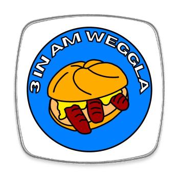3 in am Weggla - Viereckiger Kühlschrankmagnet - Weiß - Vorne