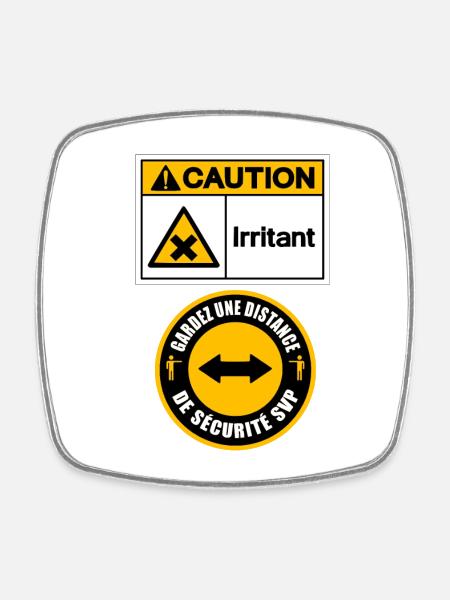Irritating - Square fridge magnet - white