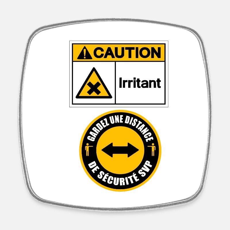 Irritant - Magnet carré - blanc