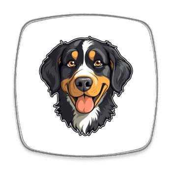 Appenzeller Sennenhund Race De Chien Cartoon Kawaii Il - Magnet carré - blanc - Devant