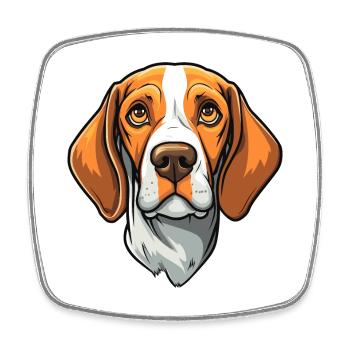 Ariege Pointer Hund Rasse Cartoon Kawaii Illustrati - Viereckiger Kühlschrankmagnet - Weiß - Vorne