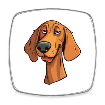 Danish Broholmer Dog Breed Cartoon Kawaii Illustra - Square fridge magnet - white - Front