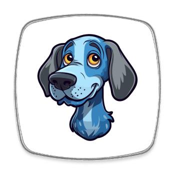 Bleu De Gascogne Dog Breed Cartoon Kawaii Illustra - Square fridge magnet - white - Front