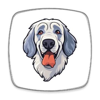 Aryan Molossus Dog Breed Cartoon Kawaii Illustrati - Magnet carré - blanc - Devant