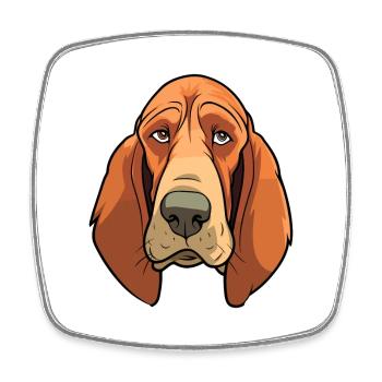 Bracco Italiano Race de chien Cartoon Kawaii Illustrat - Magnet carré - blanc - Devant