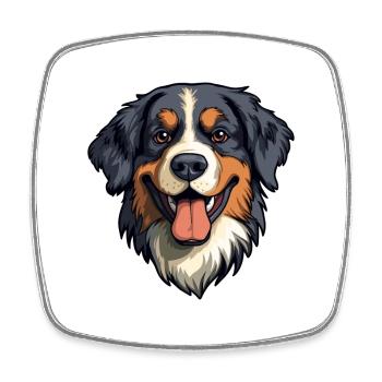 Berner Laufhund Hunderasse Cartoon Kawaii Illustrat - Viereckiger Kühlschrankmagnet - Weiß - Vorne