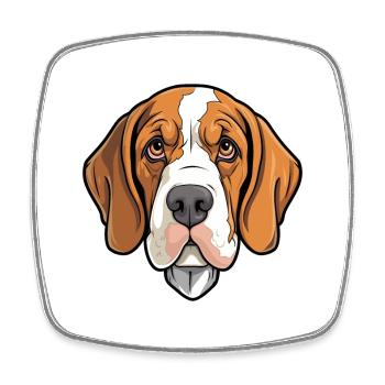 Braque Du Bourbonnais Hunderasse Cartoon Kawaii Ill - Viereckiger Kühlschrankmagnet - Weiß - Vorne