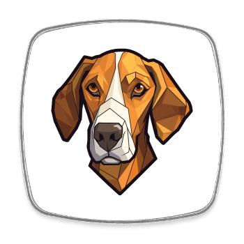 Braque Francais Dog Breed Cartoon Kawaii Illustrat - Square fridge magnet - white - Front