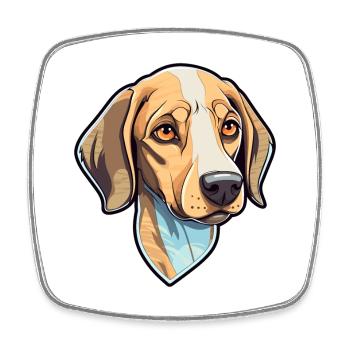 Braque Saint Germain Hunderasse Cartoon Kawaii Illu - Viereckiger Kühlschrankmagnet - Weiß - Vorne
