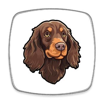 Boykin Spaniel Dog Breed Cartoon Kawaii Illustrati - Square fridge magnet - white - Front