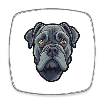 Cane Corso Dog Breed Cartoon Kawaii Illustration - Square fridge magnet - white - Front