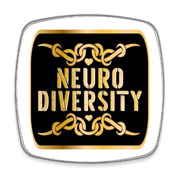 NEURODIVERSITY - Square fridge magnet - white - Front
