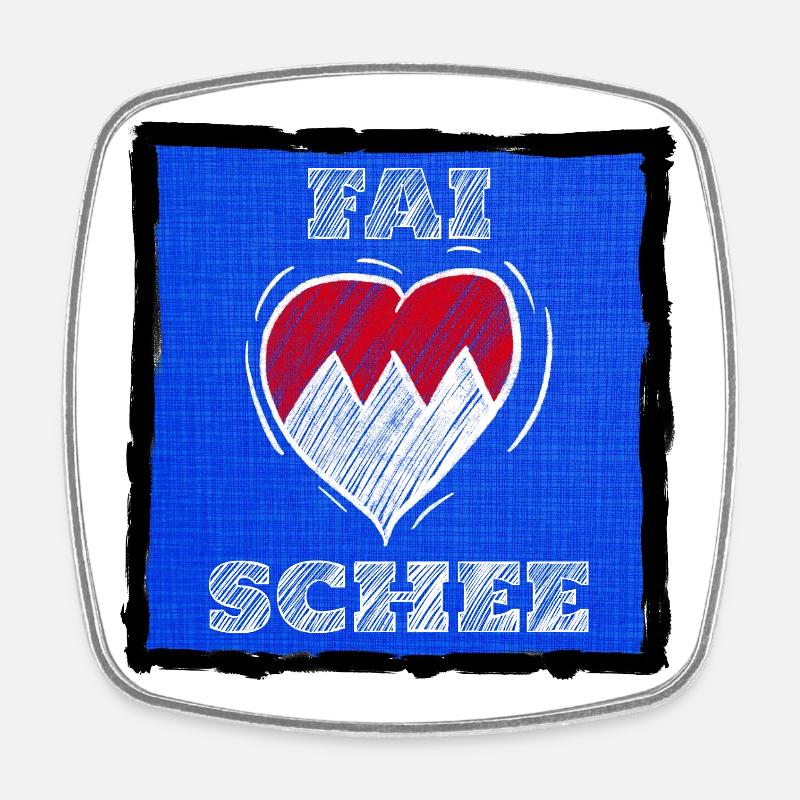FAI SCHEE - Franconian dialect is nice. - Square fridge magnet - white