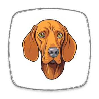 Hongrois Vizsla Chien Race Cartoon Kawaii Illustra - Magnet carré - blanc - Devant