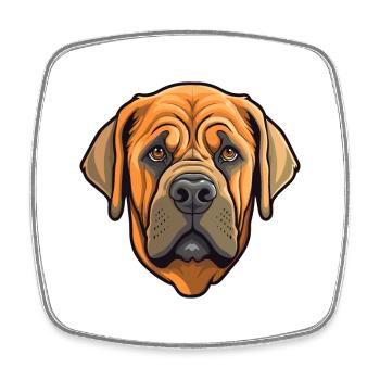 Mallorca Mastiff chien race Cartoon Kawaii Illustra - Magnet carré - blanc - Devant