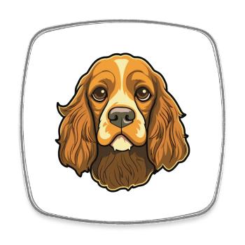 Norfolk Spaniel Hunderasse Cartoon Kawaii Illustrat - Viereckiger Kühlschrankmagnet - Weiß - Vorne