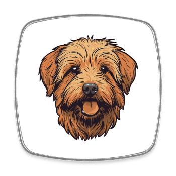 Norfolk Terrier Hunderasse Cartoon Kawaii Illustrat - Viereckiger Kühlschrankmagnet - Weiß - Vorne