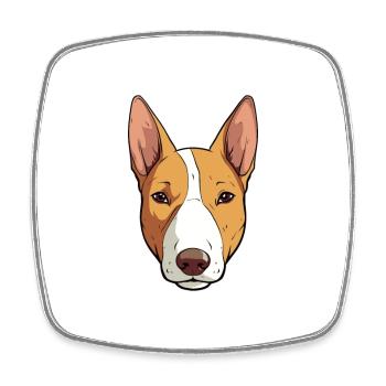 Miniatur Bullterrier Hunderasse Cartoon Kawaii Il - Viereckiger Kühlschrankmagnet - Weiß - Vorne