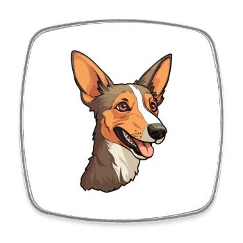 Majorque Ratter Dog Breed Cartoon Kawaii Illustrati - Magnet carré - blanc - Devant
