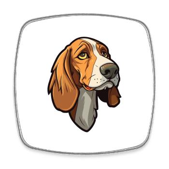 Litauischer Jagdhund Rasse Cartoon Kawaii Illustra - Viereckiger Kühlschrankmagnet - Weiß - Vorne