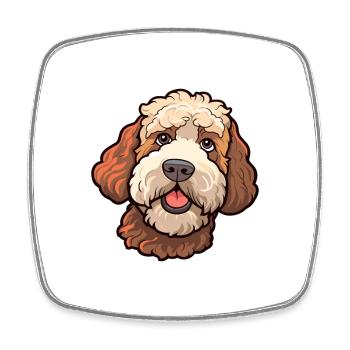 Lagotto Romagnolo chien race Cartoon Kawaii Illustr - Magnet carré - blanc - Devant