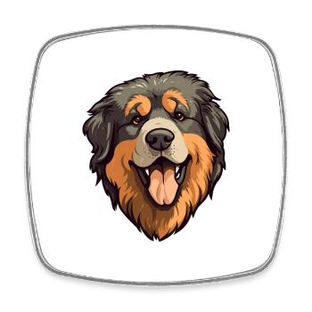Karst Schäferhund Rasse Cartoon Kawaii Illustrati - Viereckiger Kühlschrankmagnet - Weiß - Vorne