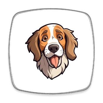 Hygenhund chien race dessin animé kawaii illustration - Magnet carré - blanc - Devant
