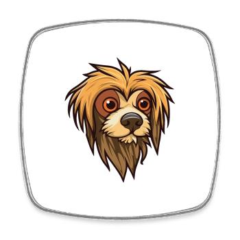 Griffon Nivernais Hunderasse Cartoon Kawaii Illustr - Viereckiger Kühlschrankmagnet - Weiß - Vorne
