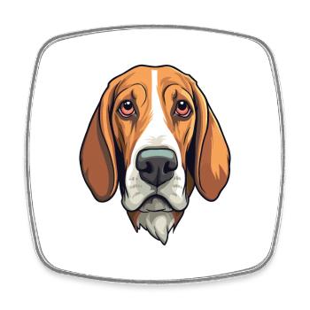 Estnischer Jagdhund Rasse Cartoon Kawaii Illustrati - Viereckiger Kühlschrankmagnet - Weiß - Vorne