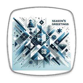Season's Greetings - Square fridge magnet - white - Front