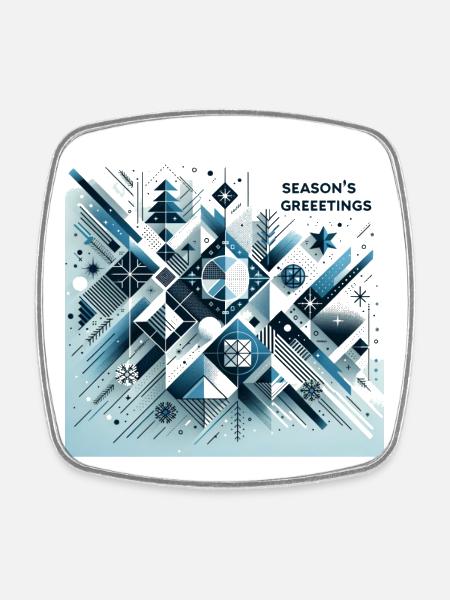 Joyeuses Fêtes de fin d’année - Magnet carré - blanc