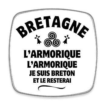 Brittany, Breton, Armorica - Square fridge magnet - white - Front