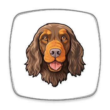Picardie Spaniel Hunderasse Cartoon Kawaii Illustrat - Viereckiger Kühlschrankmagnet - Weiß - Vorne
