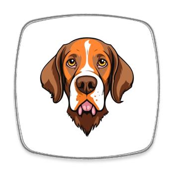 Portugiesischer Vorstehhund Rasse Cartoon Kawaii Illust - Viereckiger Kühlschrankmagnet - Weiß - Vorne