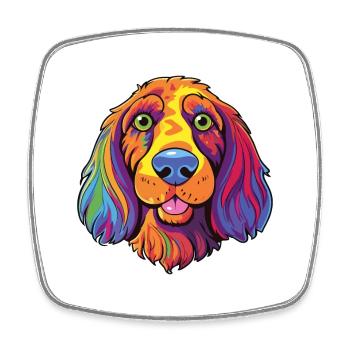 Armenische Gampr Hunderasse Karikatur Kawaii Illustrati - Viereckiger Kühlschrankmagnet - Weiß - Vorne